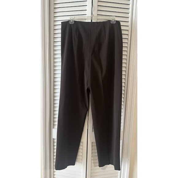 Talbots Dress Pants Womens Sz 14 Brown Stretch Office Casual Work Minimalist - Picture 2 of 7